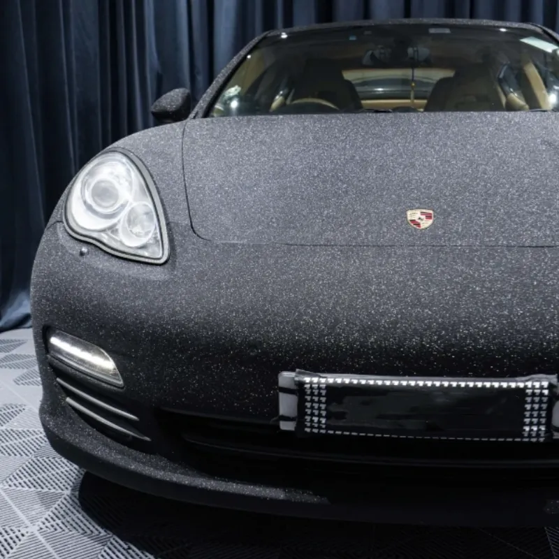 Super Diamond Black Car Vinyl Wrap