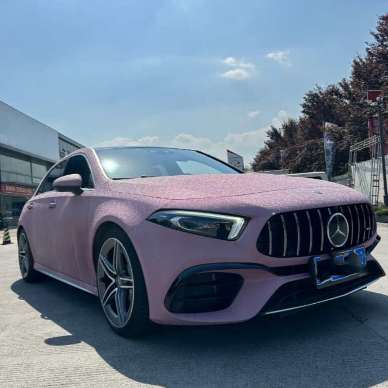 Super Diamond Pink Car Vinyl Wrap
