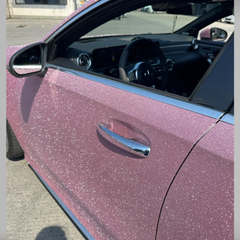 Super Diamond Pink Car Vinyl Wrap