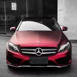 Benz Matte PET Metallic Romance Red Car Vinyl Wrap