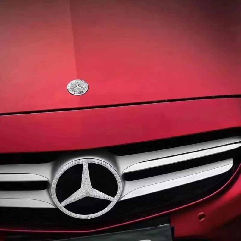 Benz Matte PET Metallic Romance Red Car Vinyl Wrap