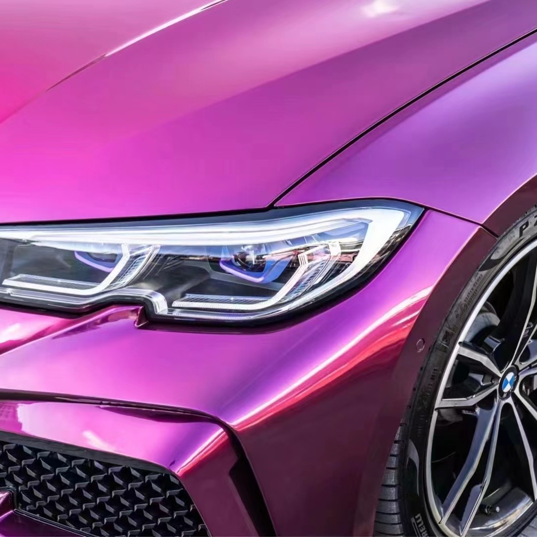 PET BMW Gloss Pearl Purple Car Vinyl Wrap