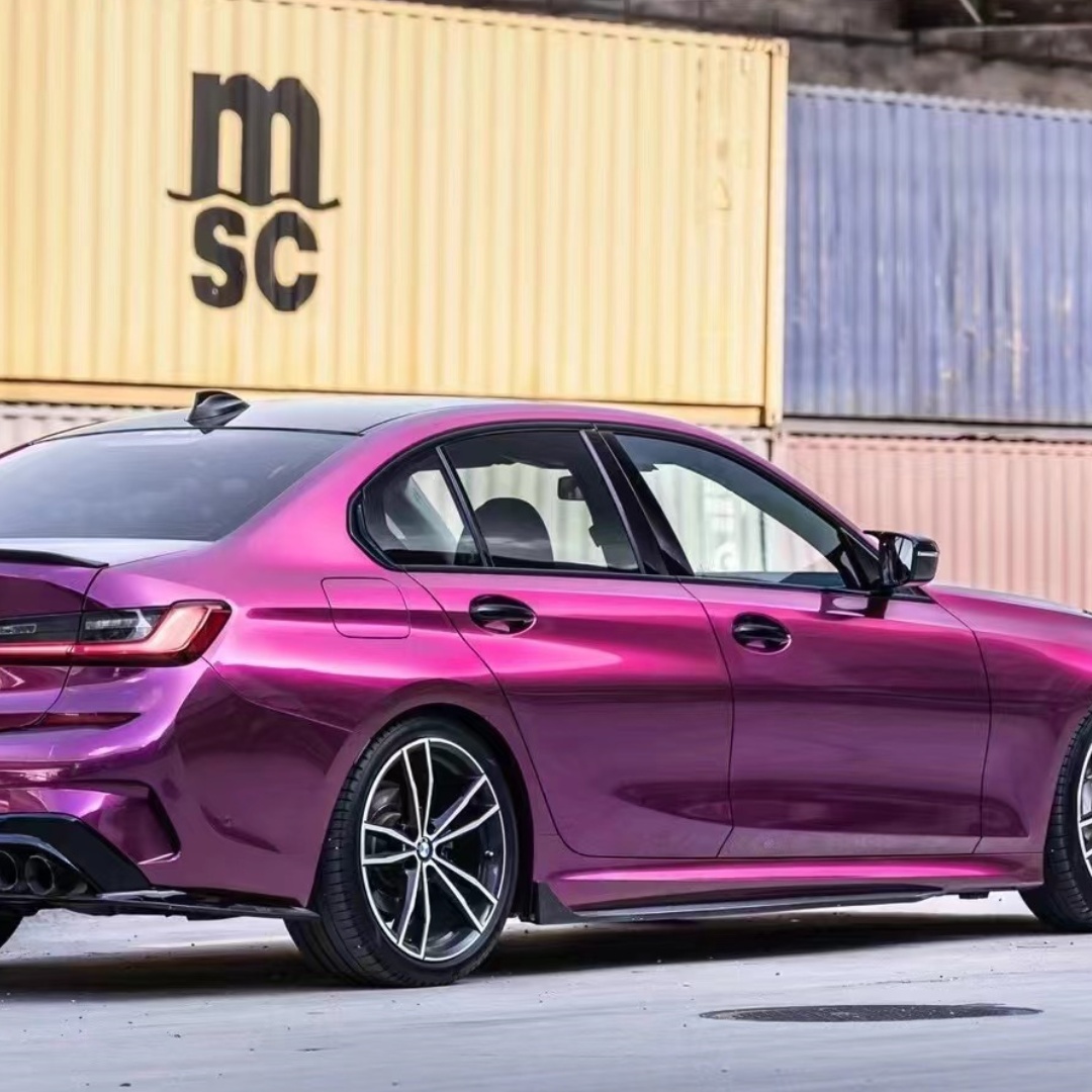 PET BMW Gloss Pearl Purple Car Vinyl Wrap