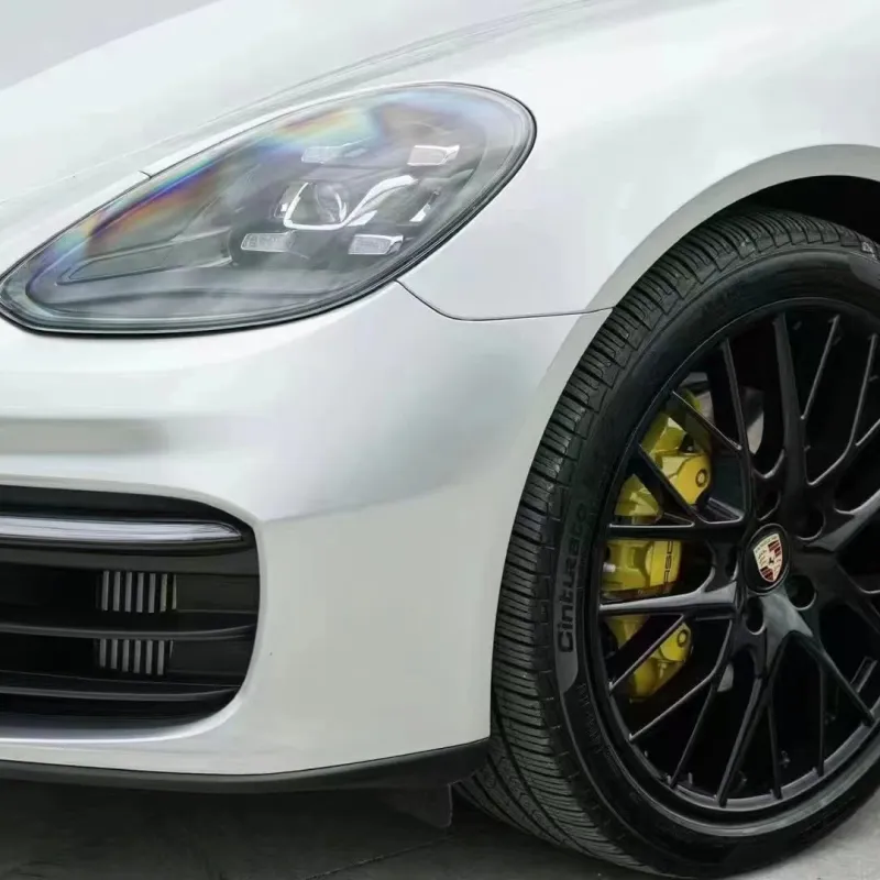 Porsche Gloss PET Metal Liquid Star Silver Car Vinyl Wrap