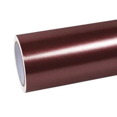 Pure Metal Claret Red Car Vinyl Wrap 01
