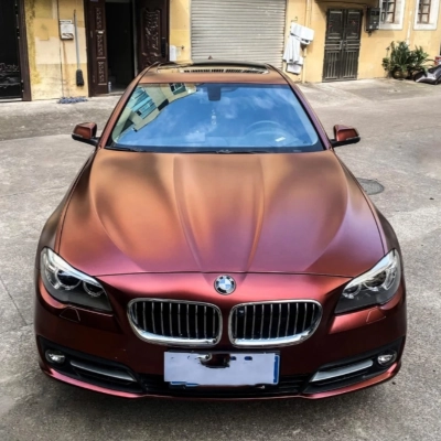 Pure Metal Claret Red Car Vinyl Wrap 02