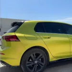 Pure Metal Lemon Green Car Vinyl Wrap