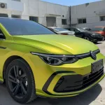 Pure Metal Lemon Green Car Vinyl Wrap
