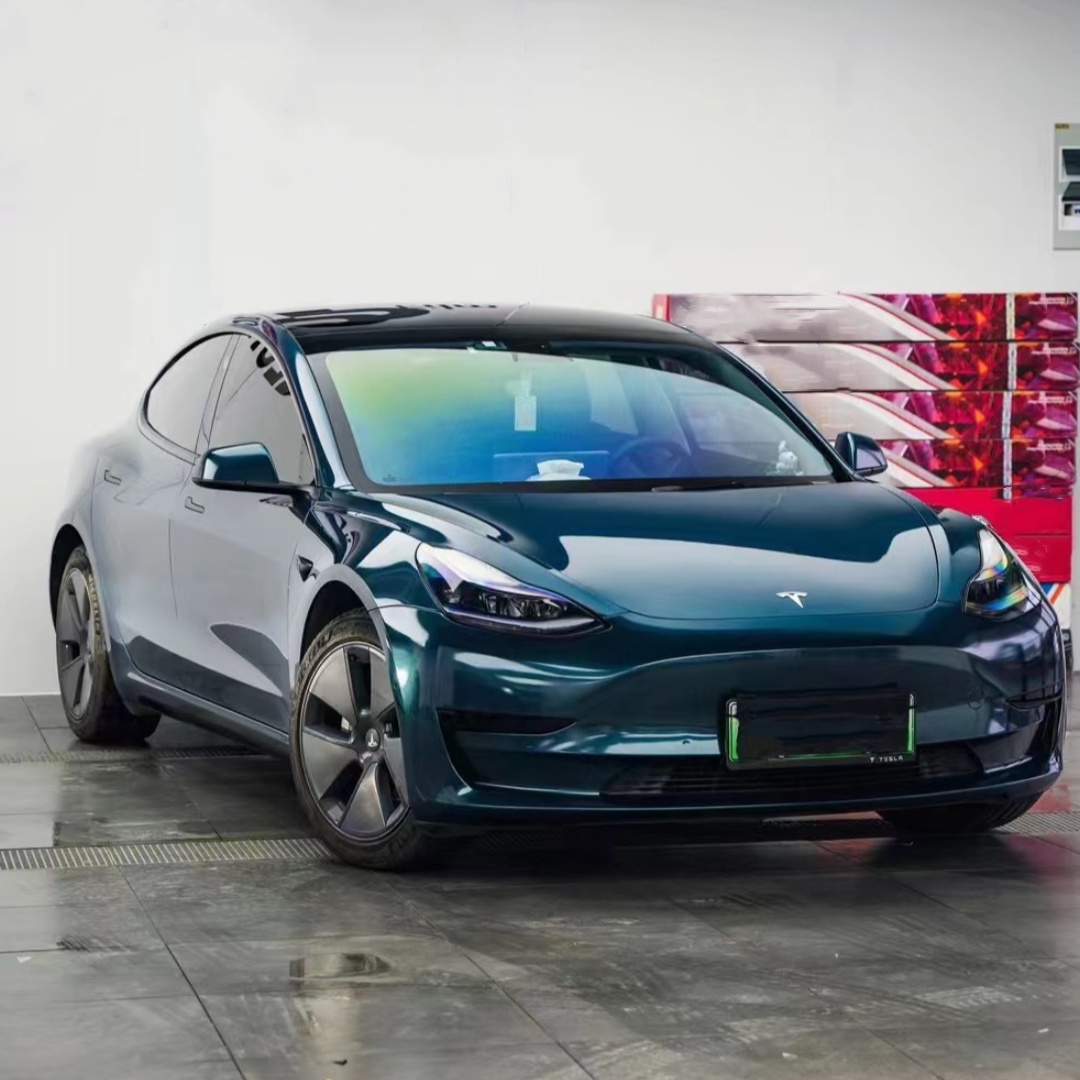 PET Tesla Gloss  Avalon Green Car Vinyl Wrap