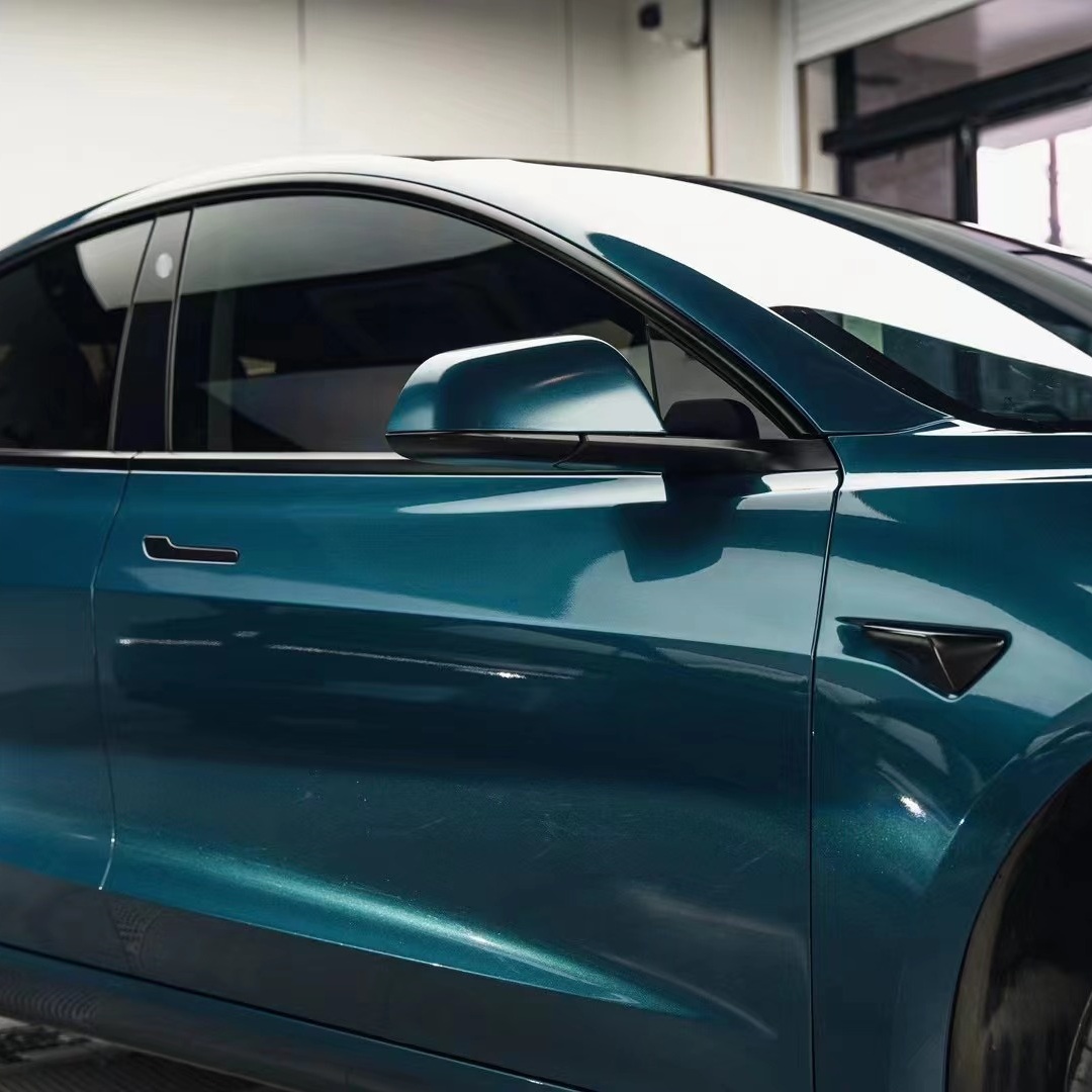 PET Tesla Gloss  Avalon Green Car Vinyl Wrap