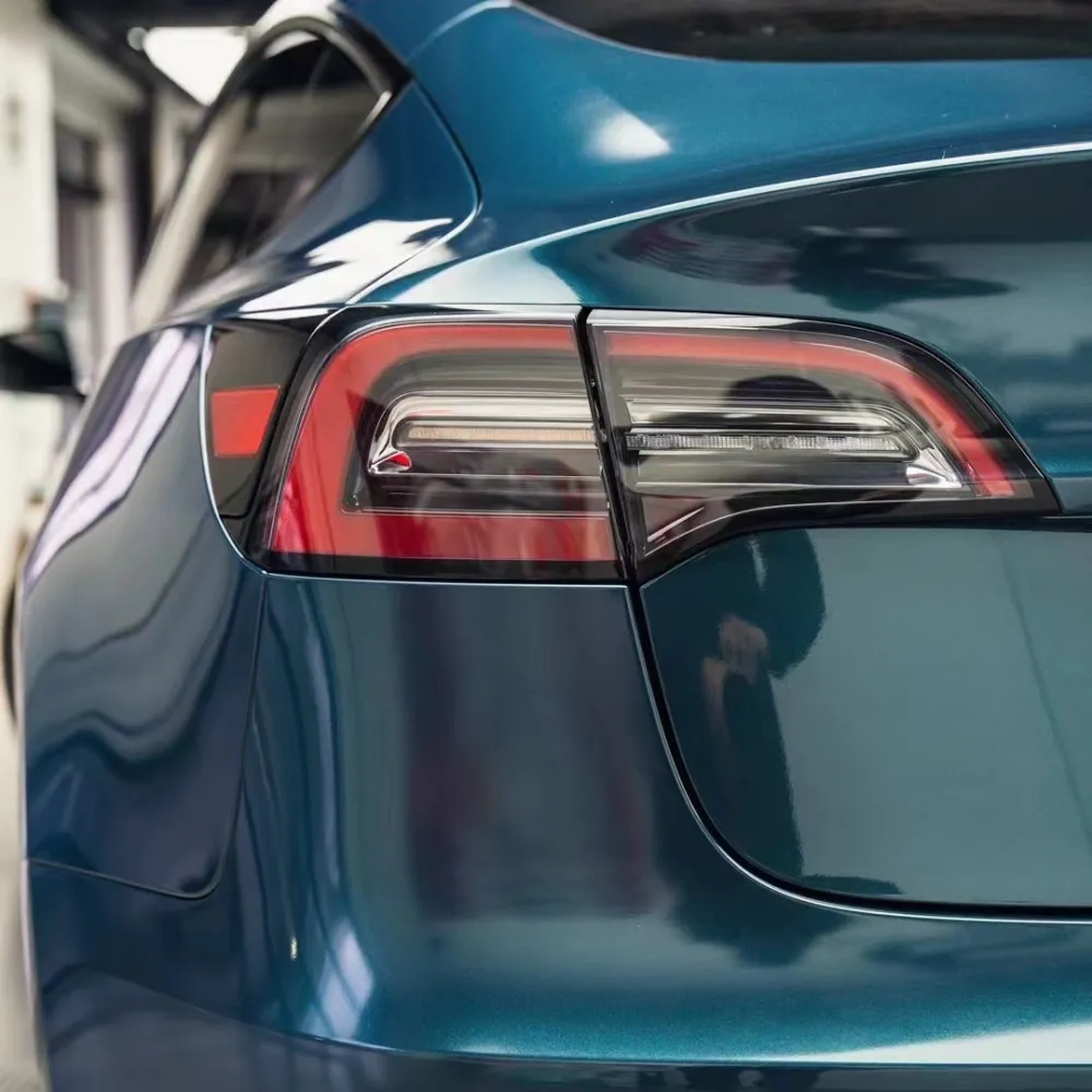 Tesla Gloss PET Avalon Green Car Vinyl Wrap