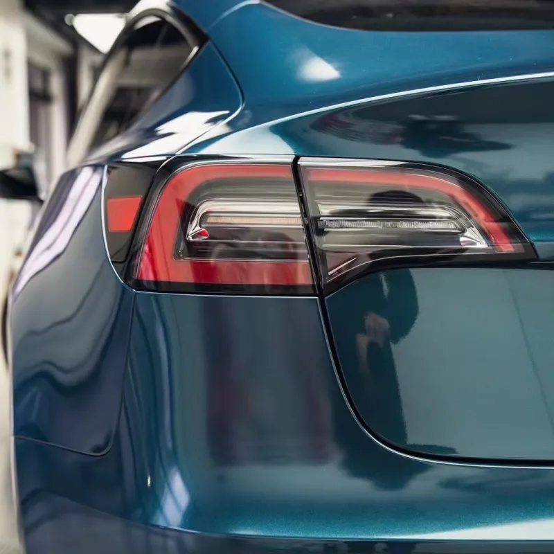 Tesla Gloss PET Avalon Green Car Vinyl Wrap