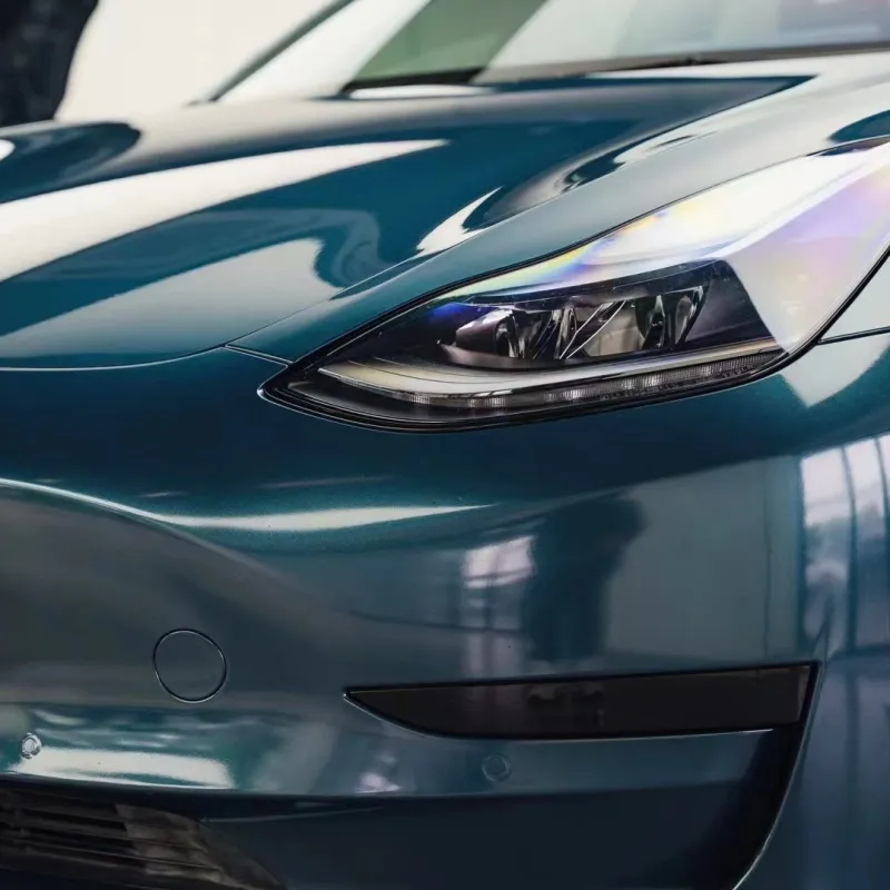 Tesla Gloss PET Avalon Green Car Vinyl Wrap