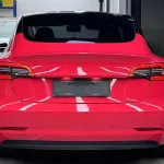 Tesla Glossy Strawberry Red Car Vinyl Wrap