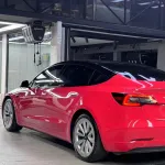 Tesla Glossy Strawberry Red Car Vinyl Wrap