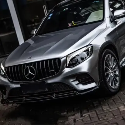 Benz Gloss Metallic PET GT Silver Car Vinyl Wrap 02