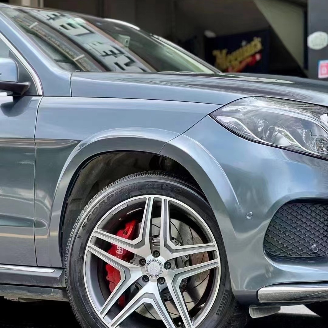 Benz Gloss PET Liquid Lime Grey Car Vinyl Wrap