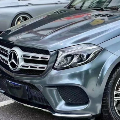 Benz Gloss PET Liquid Lime Grey Car Vinyl Wrap 02