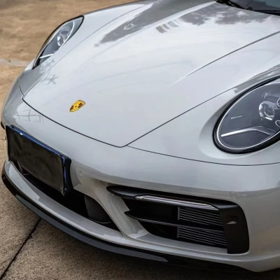 Gloss Porsche Grey Car Vinyl Wrap 02