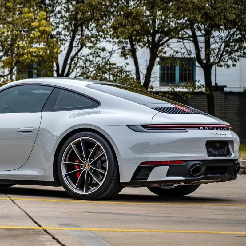 Gloss Porsche Grey Car Vinyl Wrap