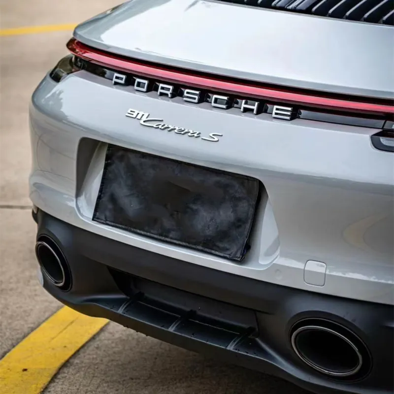 Gloss Porsche Grey Car Vinyl Wrap