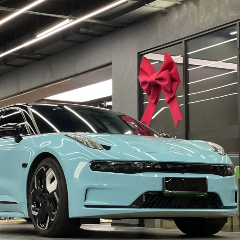 Glossy Crystal Light Blue Car Vinyl Wrap