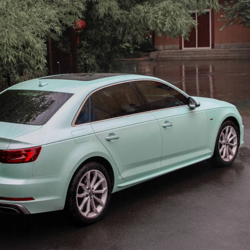 Macaron Moonlight Jade Car Vinyl Wrap