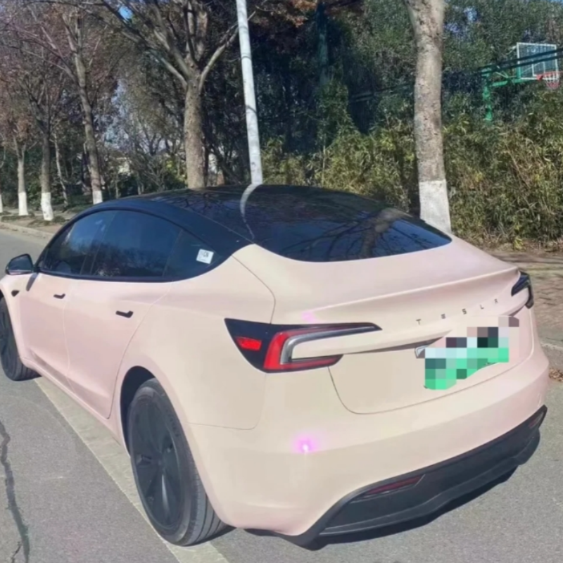Macaron Peach Pink Car Vinyl Wrap