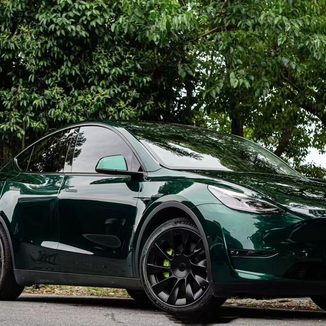 PET Tesla Gloss Agate Green Car Vinyl Wrap