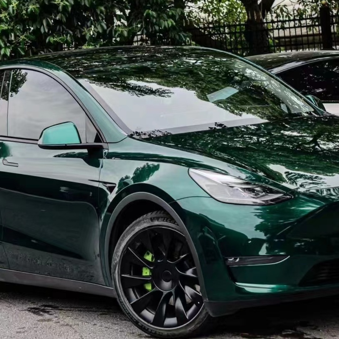 PET Tesla Gloss Agate Green Car Vinyl Wrap