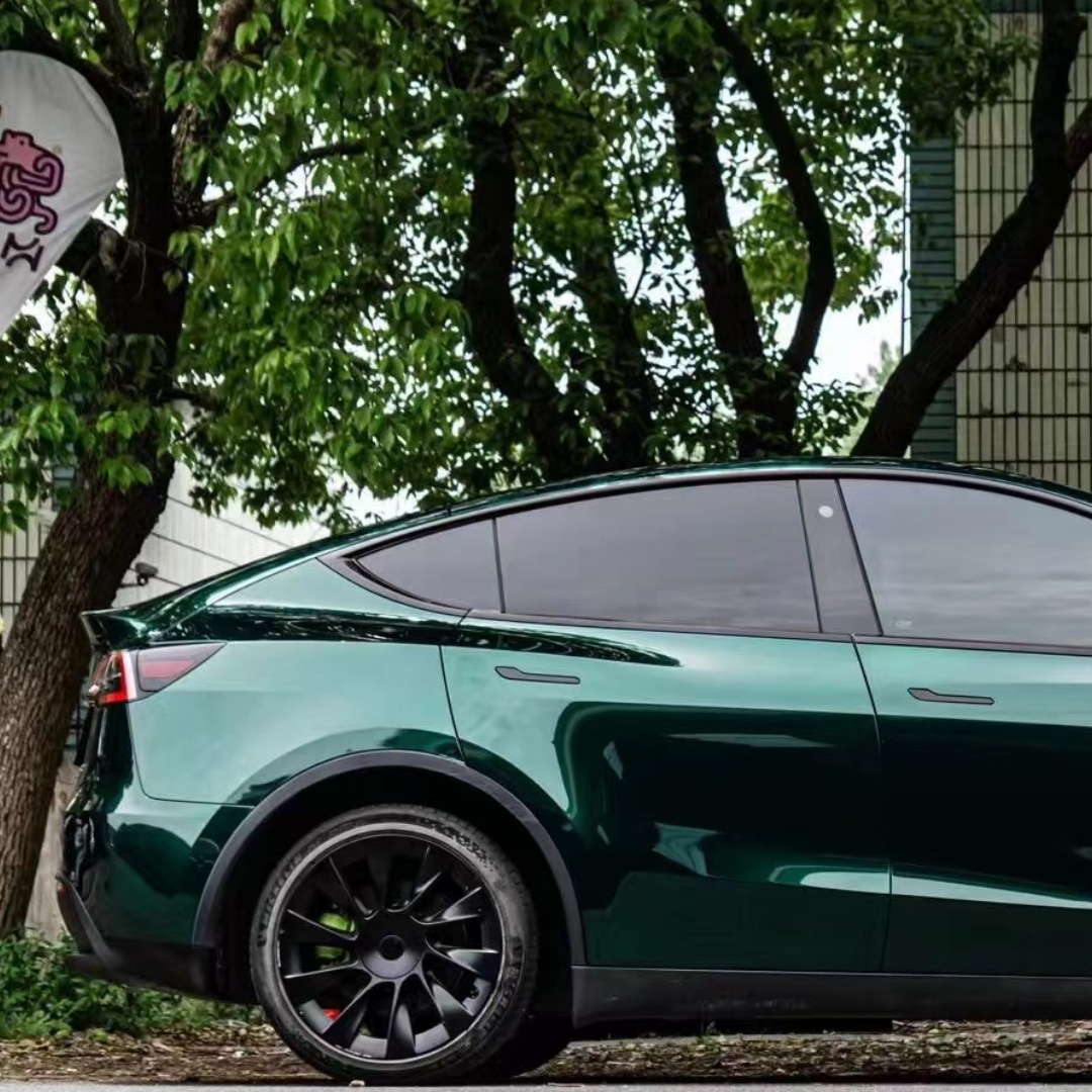 PET Tesla Gloss Agate Green Car Vinyl Wrap