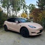 Ultimate Flat Shine Latte Pink Car Vinyl Wrap