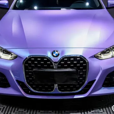 BMW Gloss Ceramics Lavender Blue Car Vinyl Wrap 02