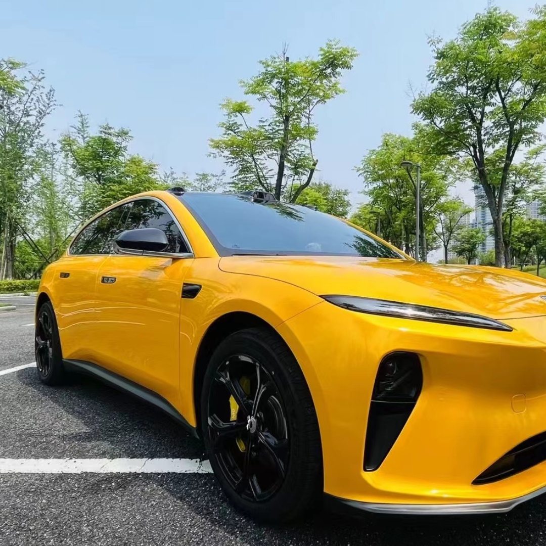 NIO Gloss PET Metal Paint Yellow Car Vinyl Wrap