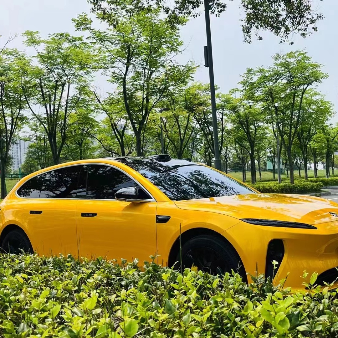 NIO Gloss PET Metal Paint Yellow Car Vinyl Wrap