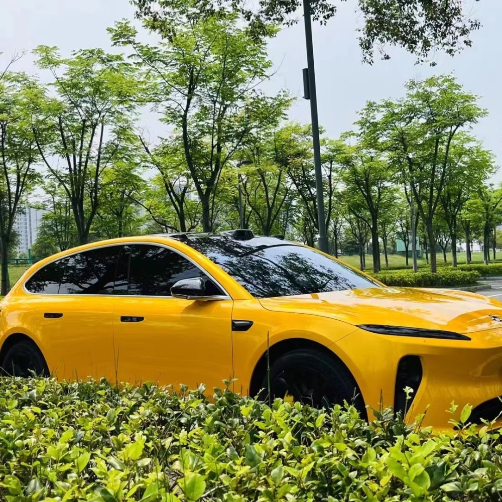 NIO Gloss PET Metal Paint Yellow Car Vinyl Wrap