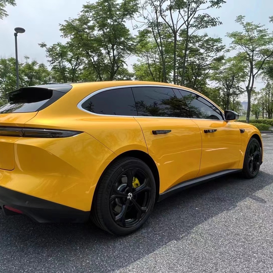 NIO Gloss PET Metal Paint Yellow Car Vinyl Wrap