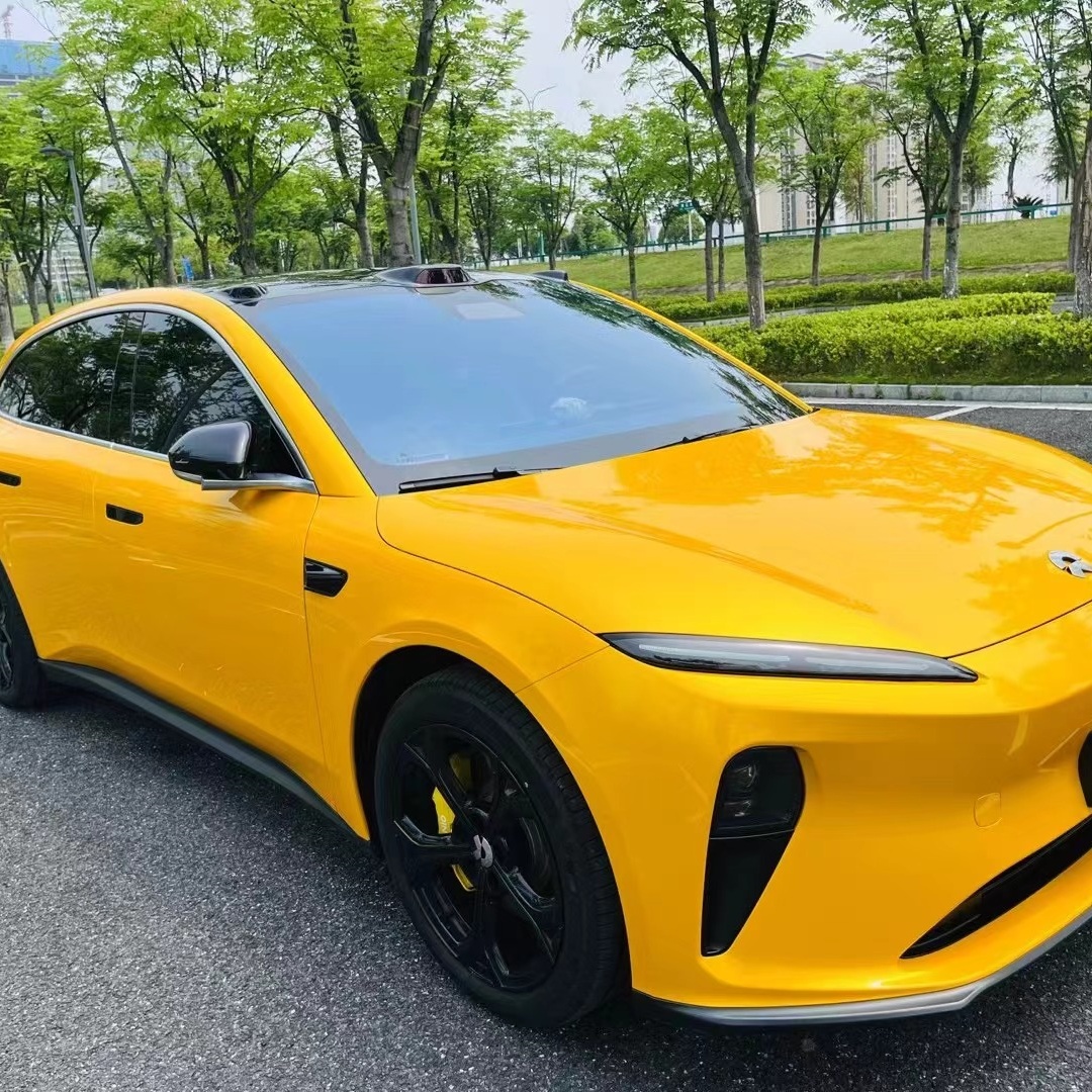 NIO Gloss PET Metal Paint Yellow Car Vinyl Wrap