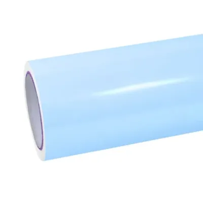 PET Macaron Baby Blue Car Vinyl Wrap 01