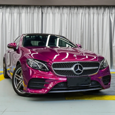 PET Gloss Glaze Pagoda Red Car Vinyl Wrap 02