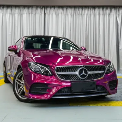 PET Gloss Glaze Pagoda Red Car Vinyl Wrap 02