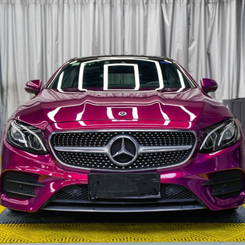 PET Gloss Glaze Pagoda Red Car Vinyl Wrap