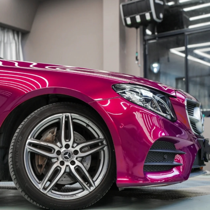 PET Gloss Glaze Pagoda Red Car Vinyl Wrap