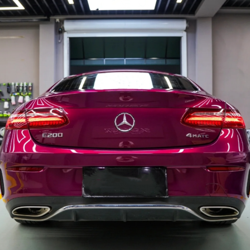 PET Gloss Glaze Pagoda Red Car Vinyl Wrap