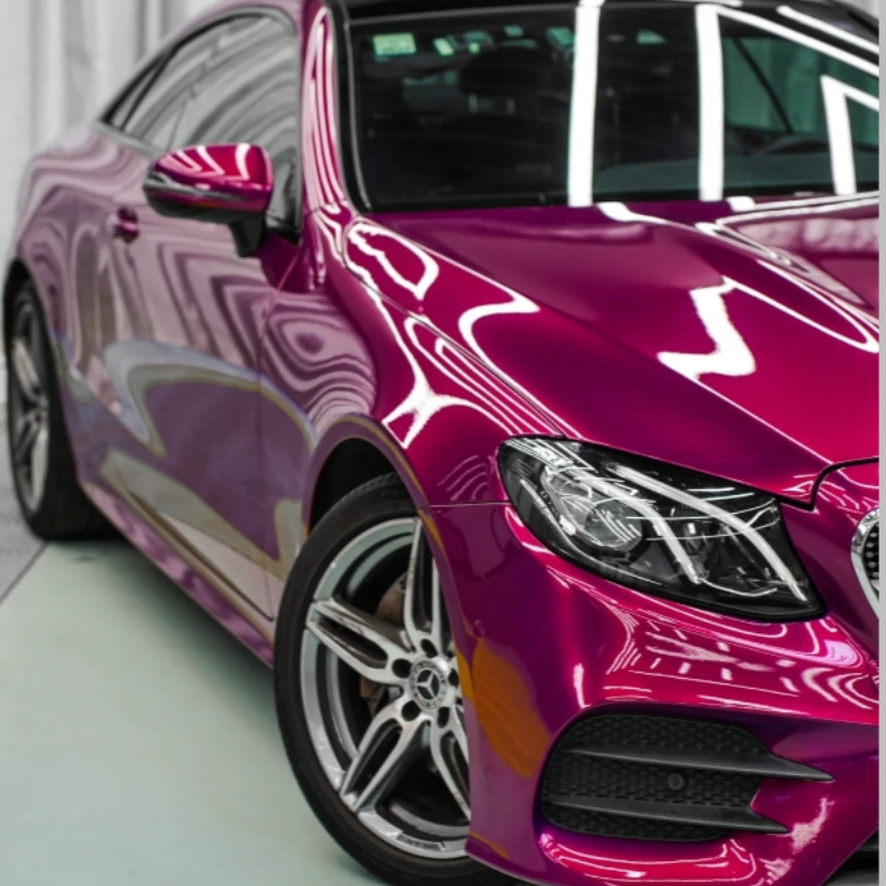 PET Gloss Glaze Pagoda Red Car Vinyl Wrap