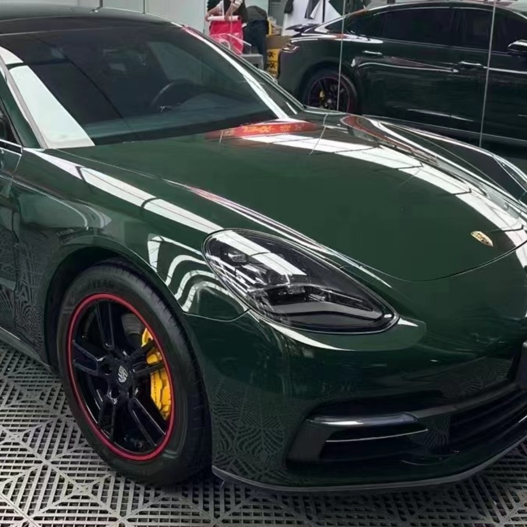 Porsche PET Gloss Viridis Green Car Vinyl Wrap