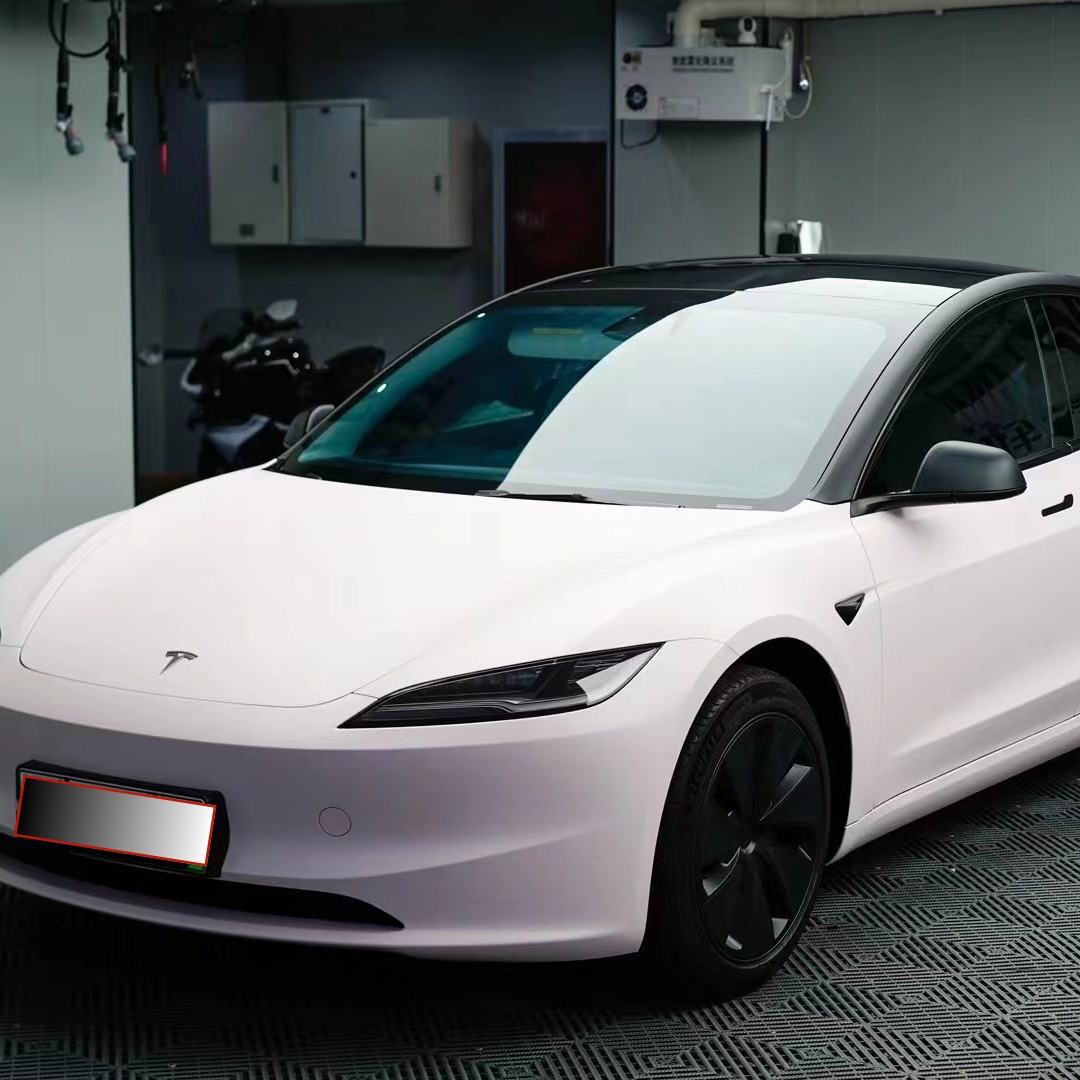 Tesla Ultimate Flat Baby Pink Car Vinyl Wrap