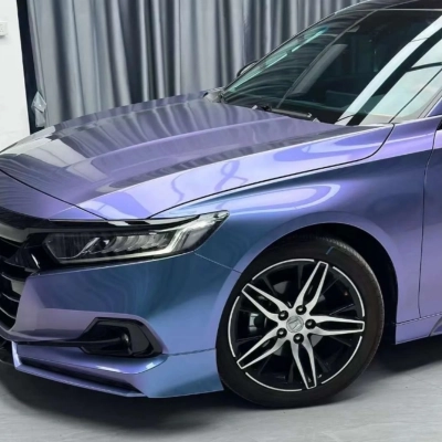 Fantasy Metallic Gray Purple Car Vinyl Wrap 02