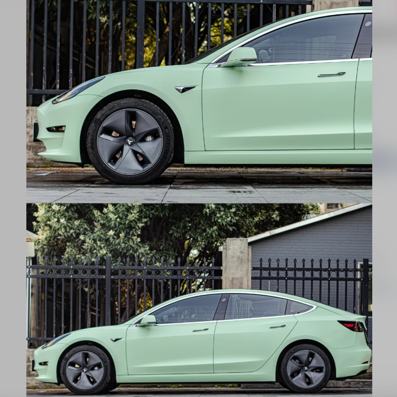 Ultimate Flat Hazy Green Car Vinyl Wrap