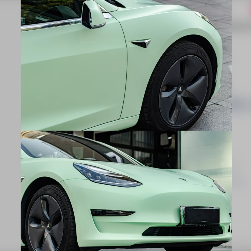 Ultimate Flat Hazy Green Car Vinyl Wrap